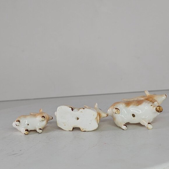 Vintage Bone China Billy Goat Family Miniature Figurines Sheep Ram Chubby - Picture 8 of 8
